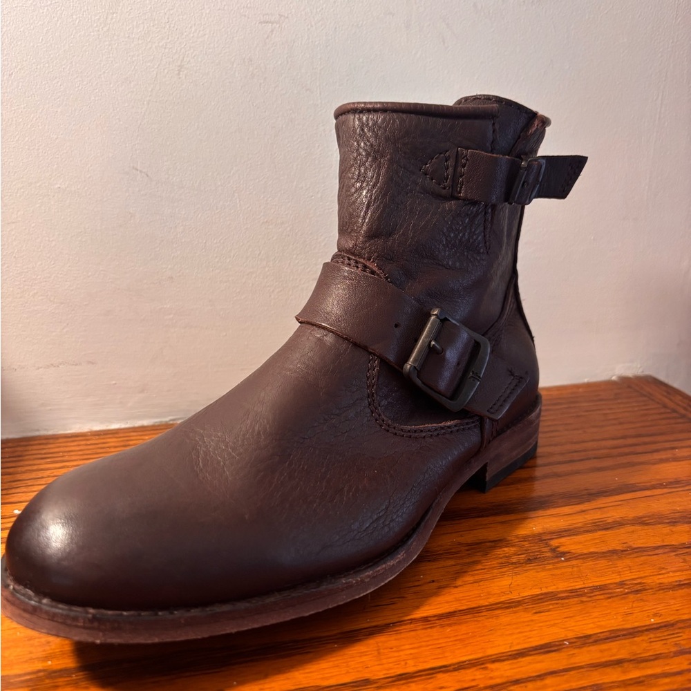 Frye Dark Brown Leather Ankle Boots